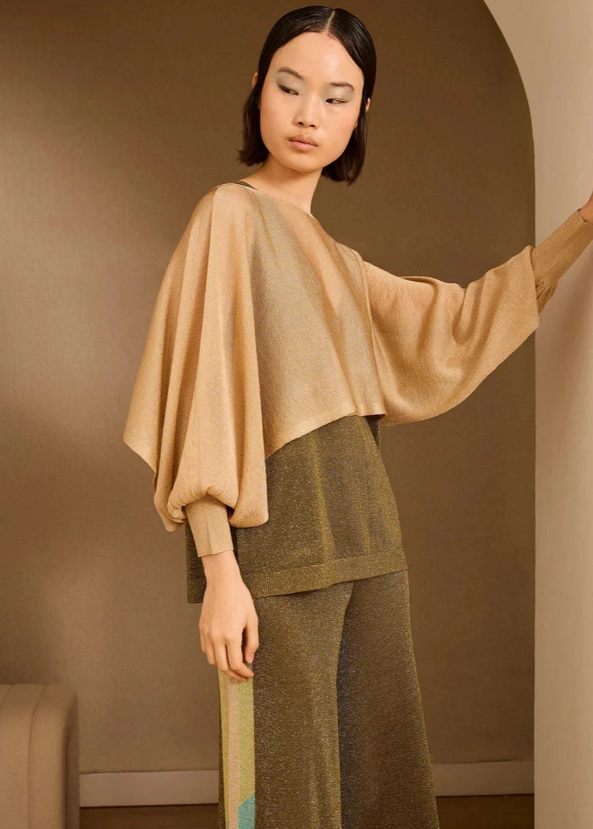 Poncho oro lúrex