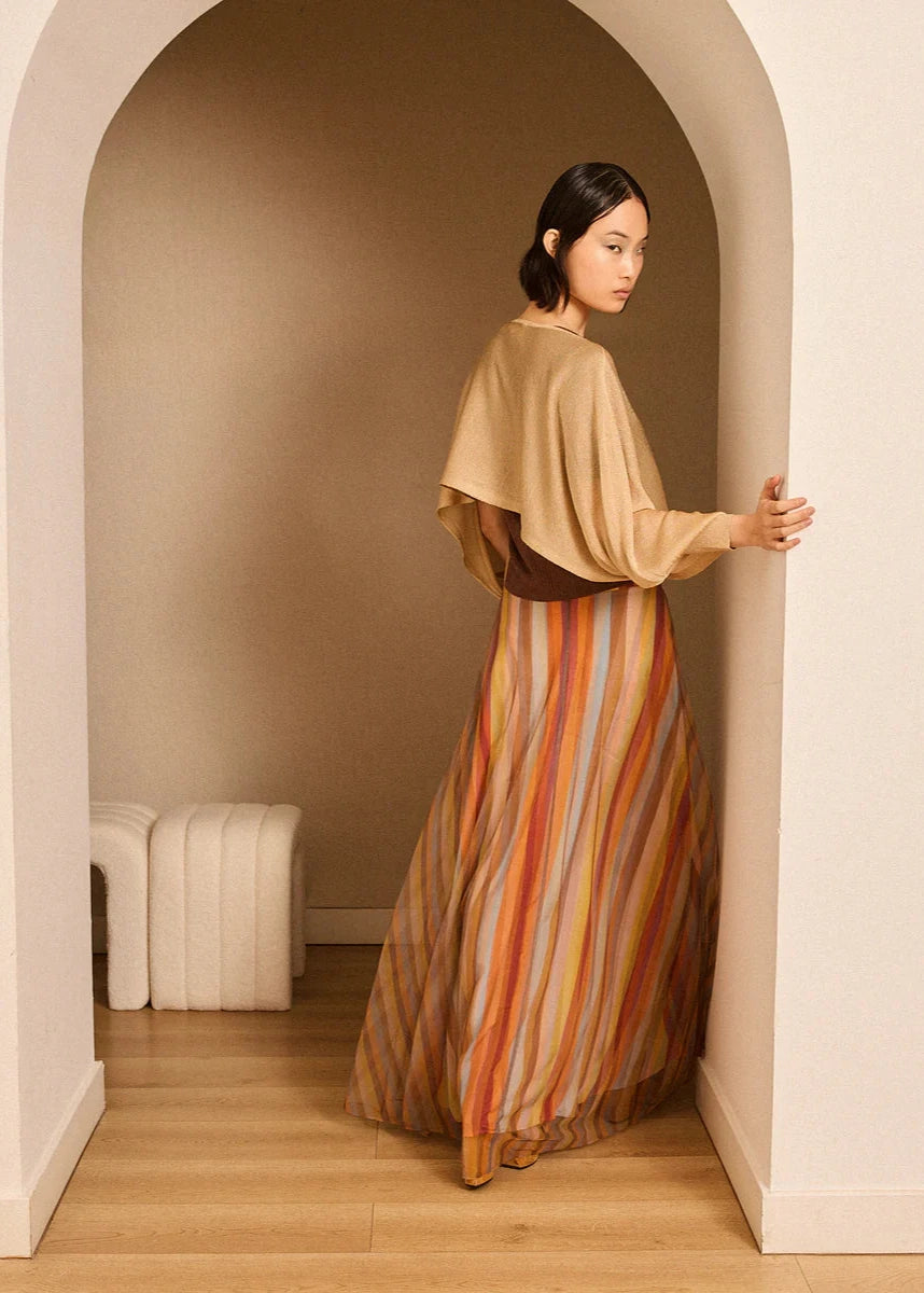 Poncho oro lúrex