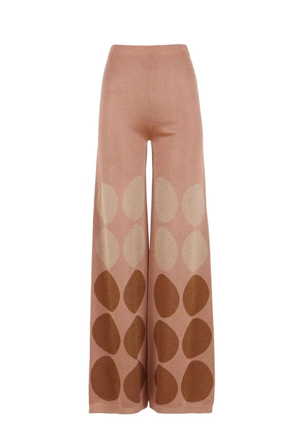Pantalón de lúrex rosa con lunares