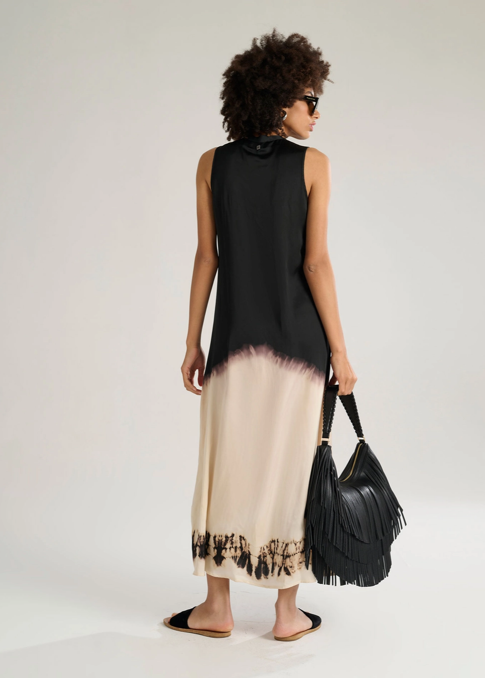 Vestido largo tie-dye