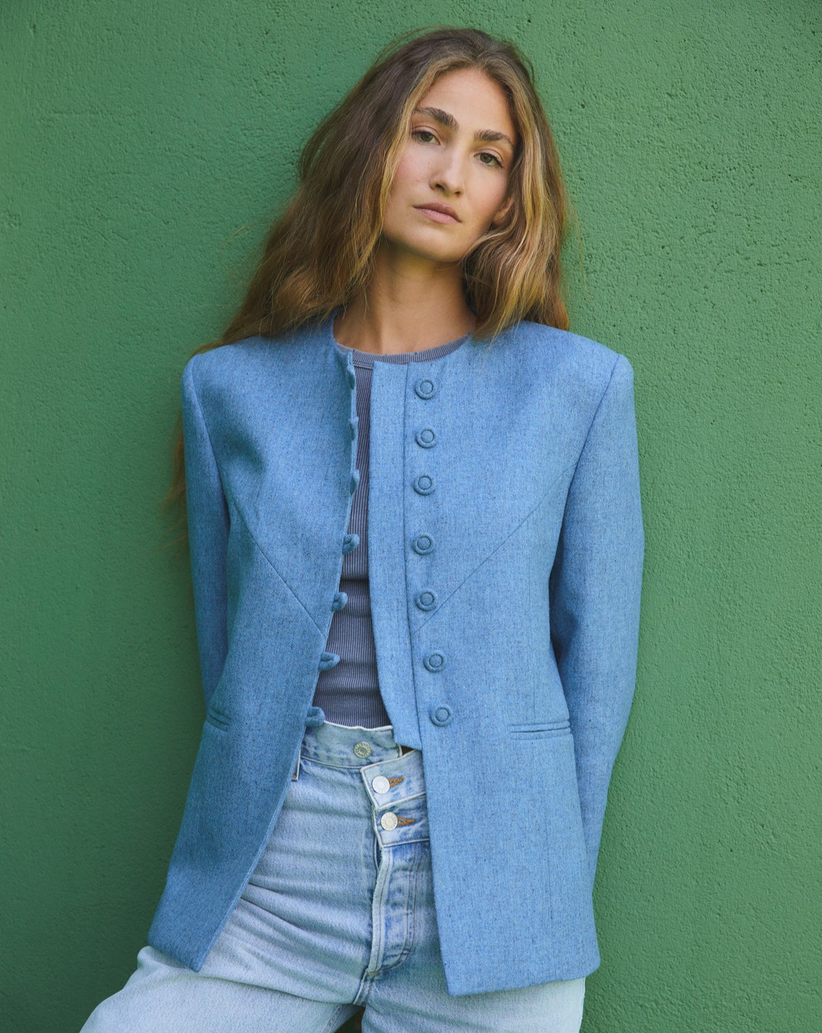 Chaqueta Platonia azul