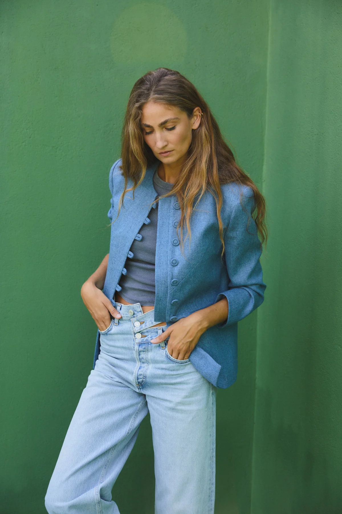 Chaqueta Platonia azul