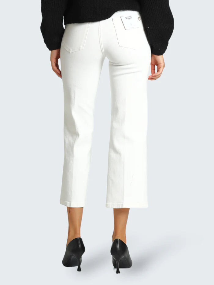 Jeans wide-leg blanco