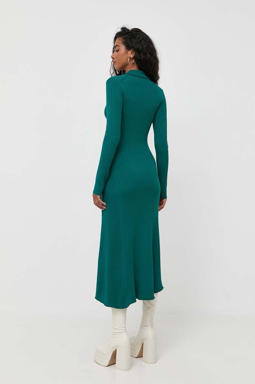 Vestido largo punto esmeralda