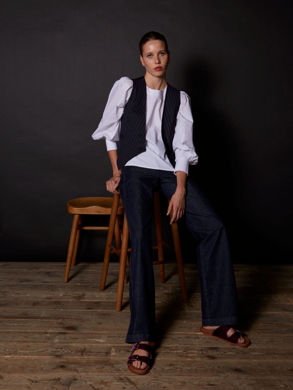 Camisa mangas abullonadas blanca