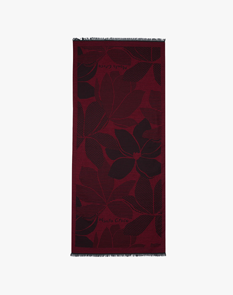 Foluard estampado granate y negro