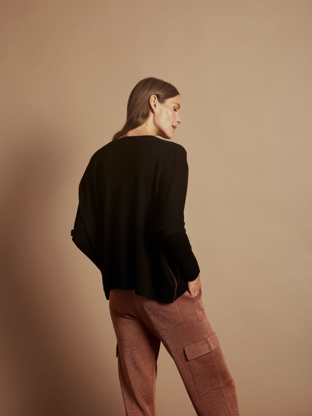 Jersey escote pico negro