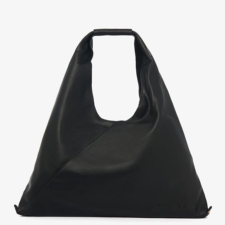 Bolso saco de piel suave negro –1