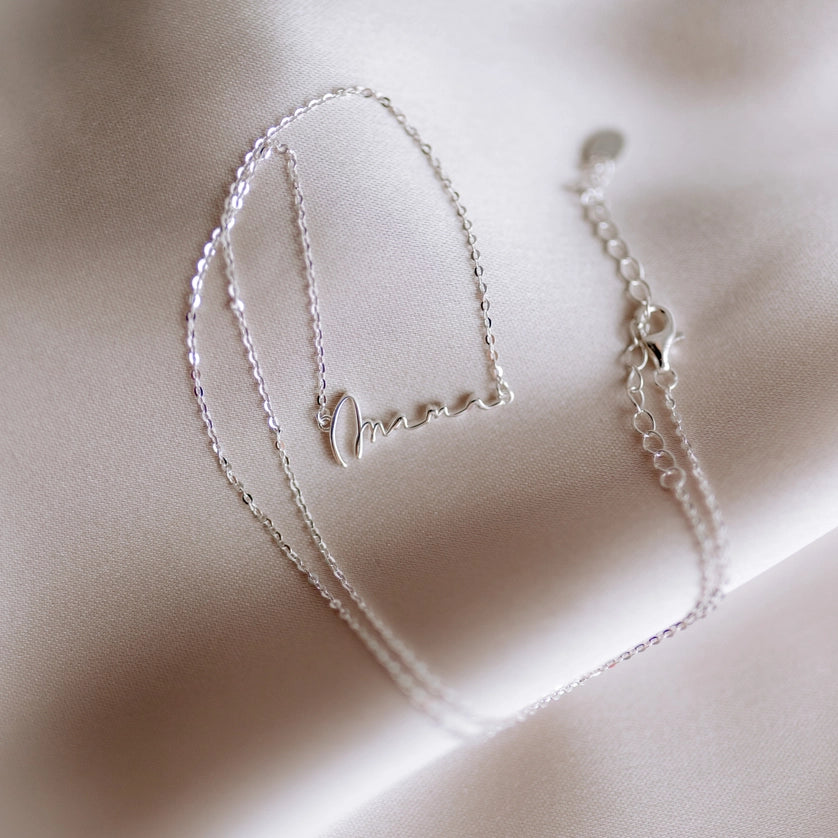 Collar love mamá plata
