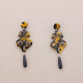Pendientes filigrana resina carey