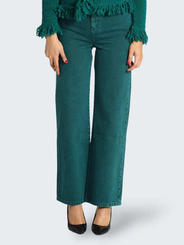Jeans wide-leg esmeralda